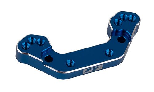 Team Associated RC10B7 FT Ballstud Mount, +2mm, blue aluminum – image 1