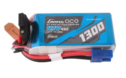 Gens Ace G-Tech 1300mAh 3S 11.1V 45C LiPo EC3 Plug – image 1