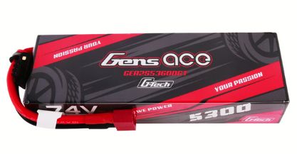 Gens Ace G-Tech 5300mAh 2S1P 7.4V 60C Hardcase LiPo w/Deans Plug – image 1