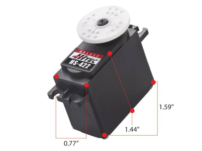 Hitec HS-422 Deluxe Standard, Nylon, Dual Oilite BB Servo – image 1