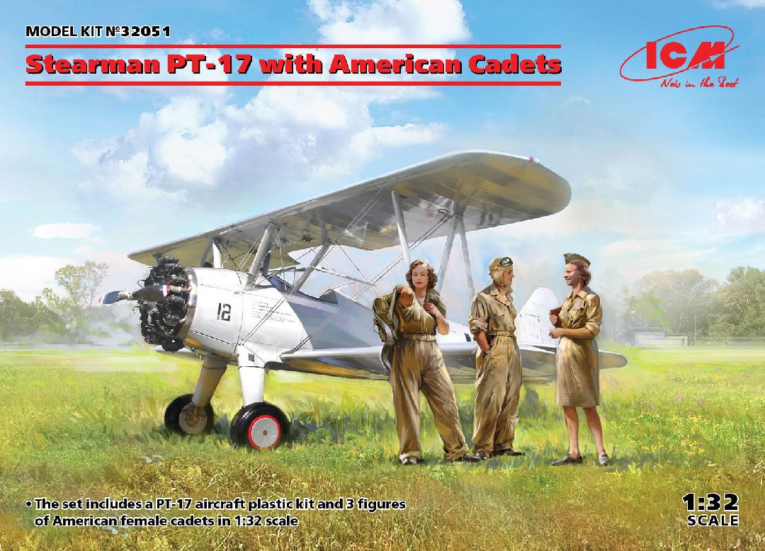 ICM 1/32 Stearman PT-17 with American Cadets – image 1