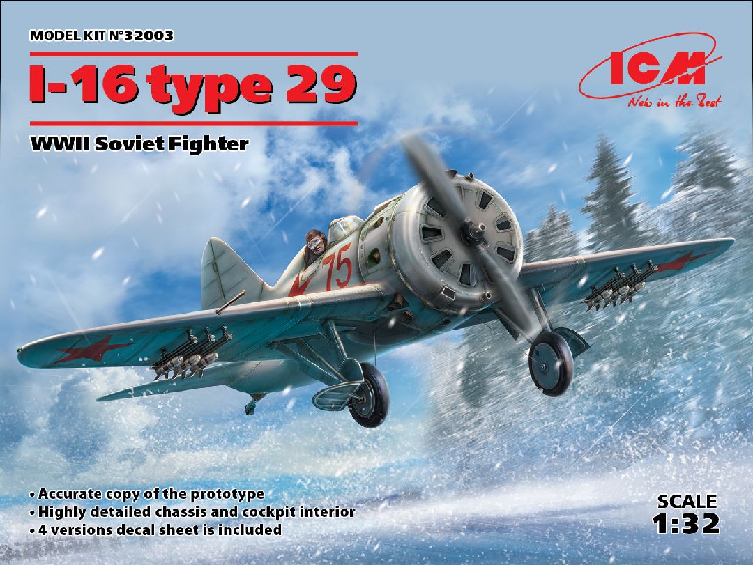 ICM 1/32 I-16 type 29, WWII Soviet Fighter – image 1