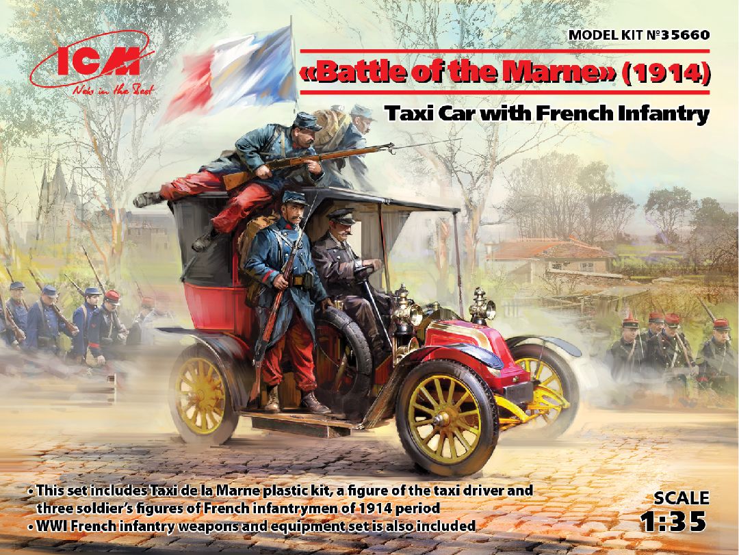 ICM 1/35 "Battle of the Marne" (1914), Taxi w/ French Infantry – image 1