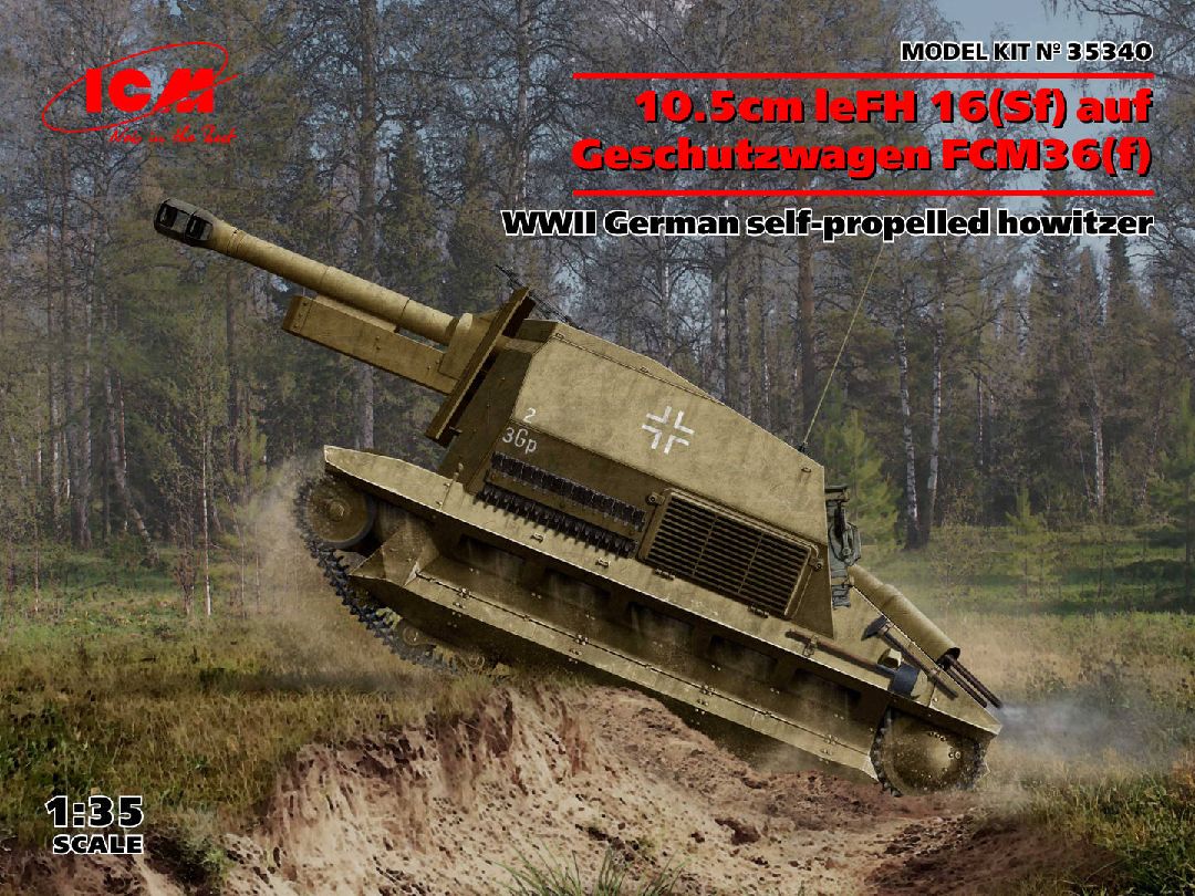 ICM 1/35 10.5cm leFH 16(Sf) auf Geschutzwagen FCM36(f) – image 1