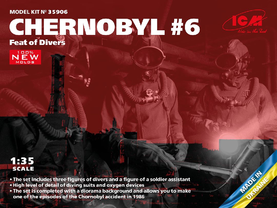 ICM 1/35 Chernobyl#6. Feat of Divers (3 figures) – image 1