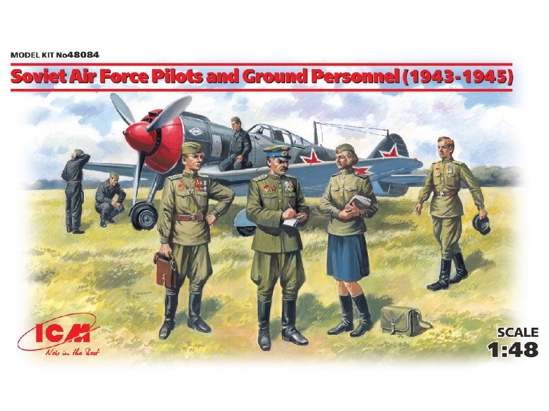 ICM 1/48 Soviet Air Force Pilots & Ground Personnel (1943-1945) – image 1