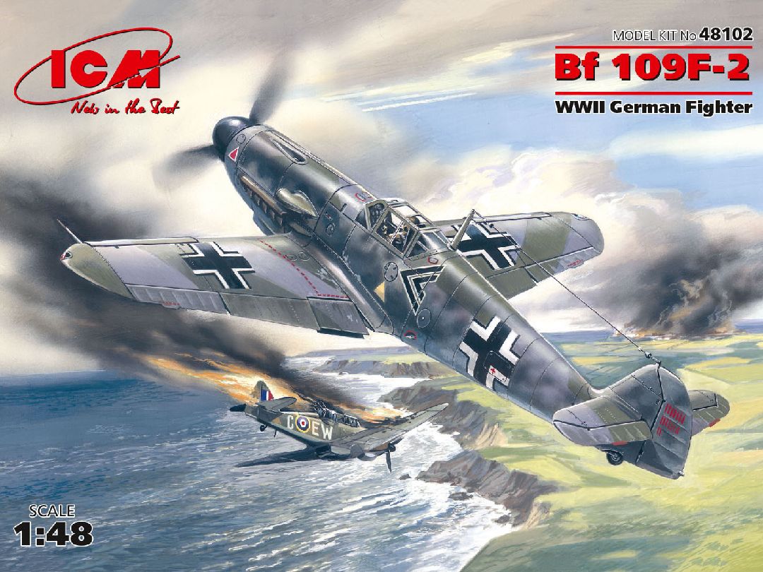 ICM 1/48 Messerschmitt Bf 109F-2, WWII German Fighter – image 1