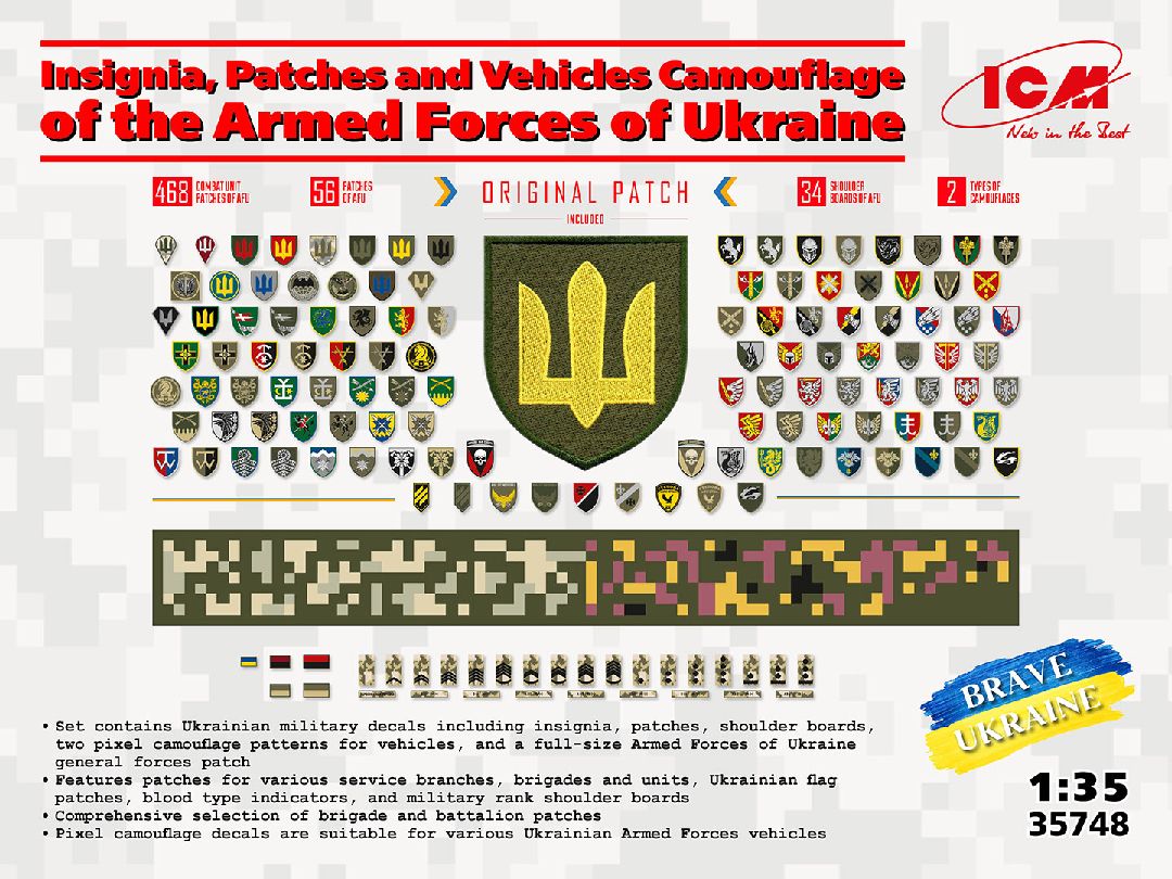 ICM 1/35 Insignia, Patches and Vehicle Camouflage of Ukrainian – image 1
