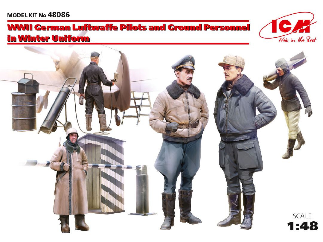 ICM 1/48 WWII German Luftwaffe Pilots & Ground Personnel – image 1