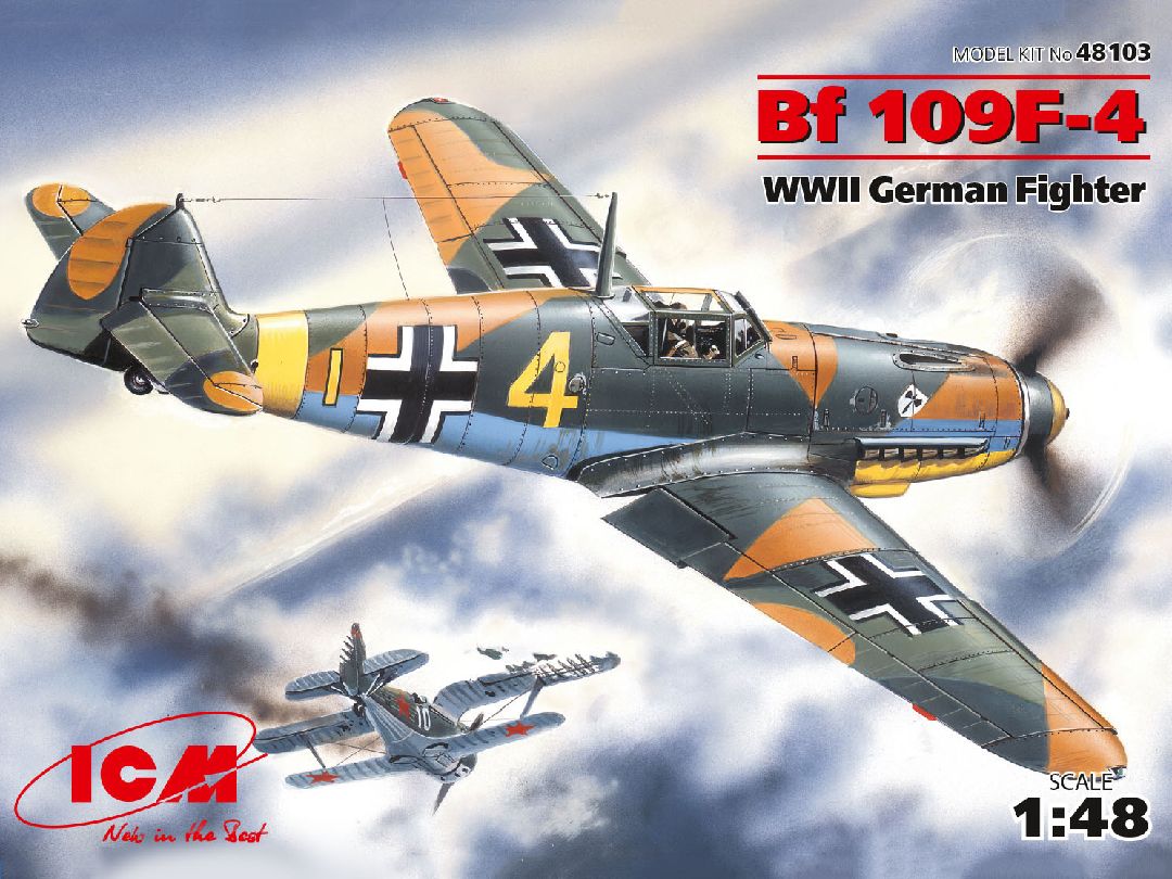 ICM 1/48 Messerschmitt Bf 109F-4, WWII German Fighter – image 1
