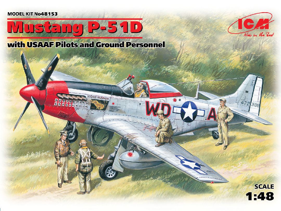 ICM 1/48 Mustang P-51D with USAAF Pilots and Ground Personnel – image 1