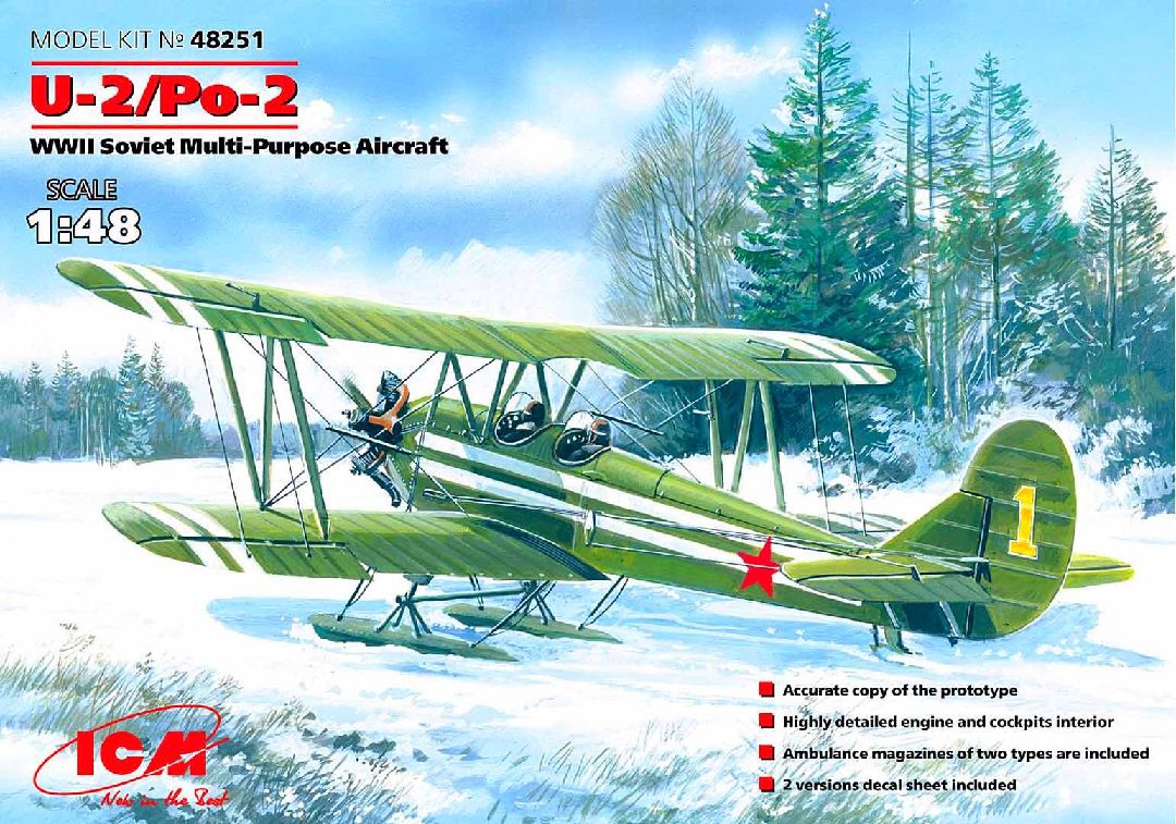 ICM 1/48 U-2/Po-2, WWII Soviet Multi-Purpose Aircraft – image 1
