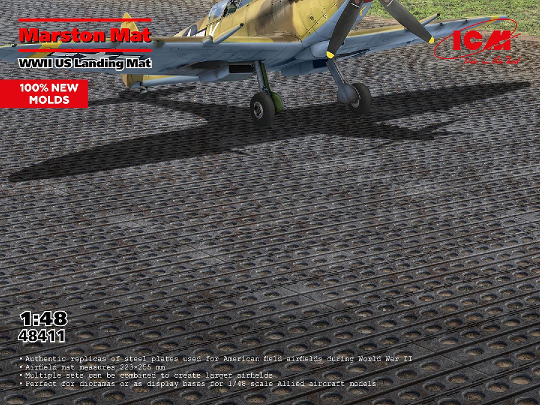 ICM 1/48 Marston Mat, WWII US Landing Mat – image 1