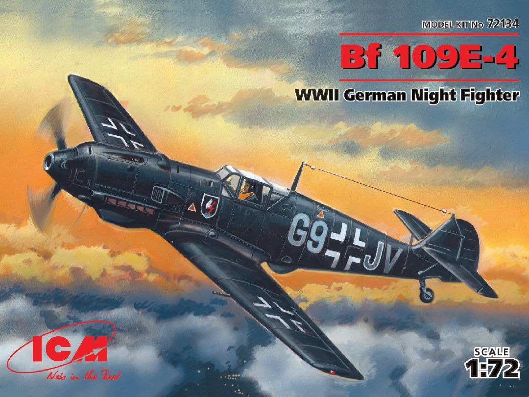 ICM 1/72 Messerschmitt Bf 109E-4, WWII German Night Fighter – image 1