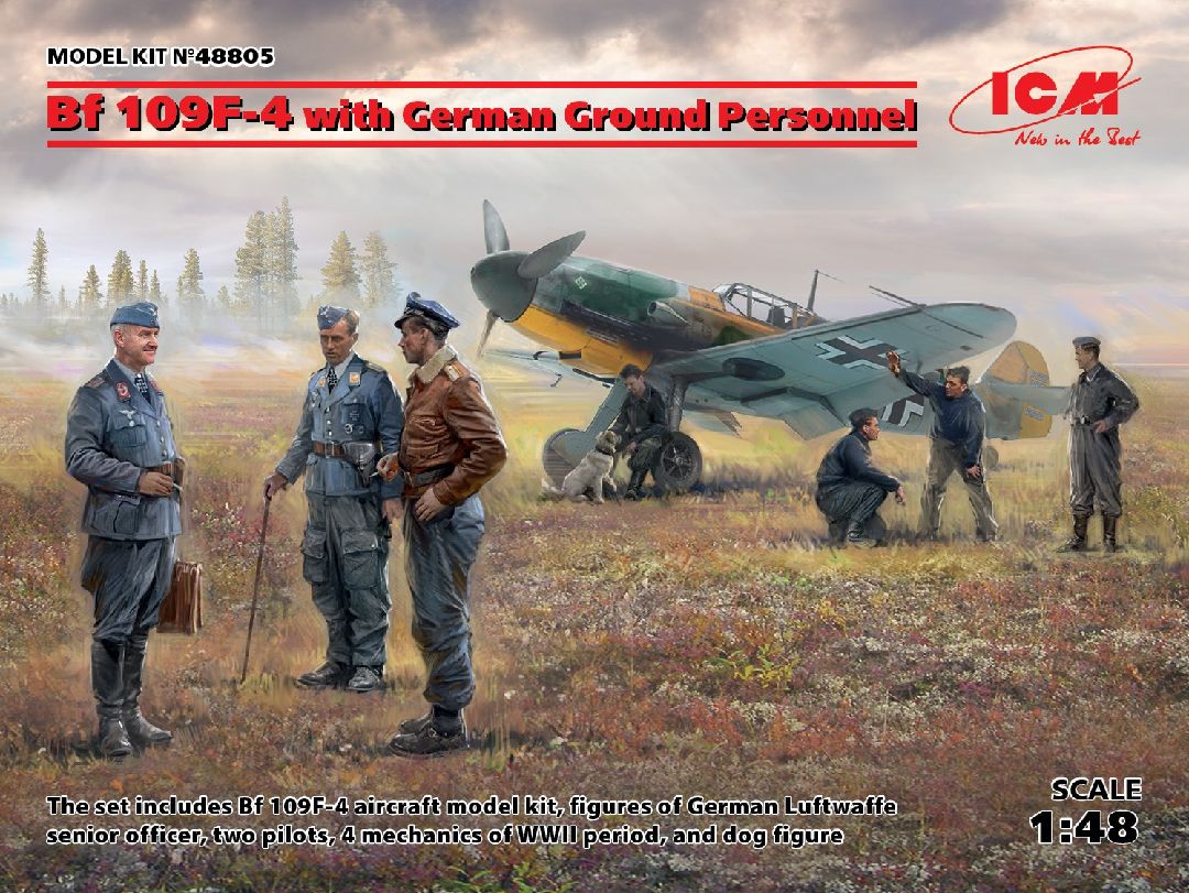 ICM 1/48 Bf 109F-4 with German Ground Personnel – image 1