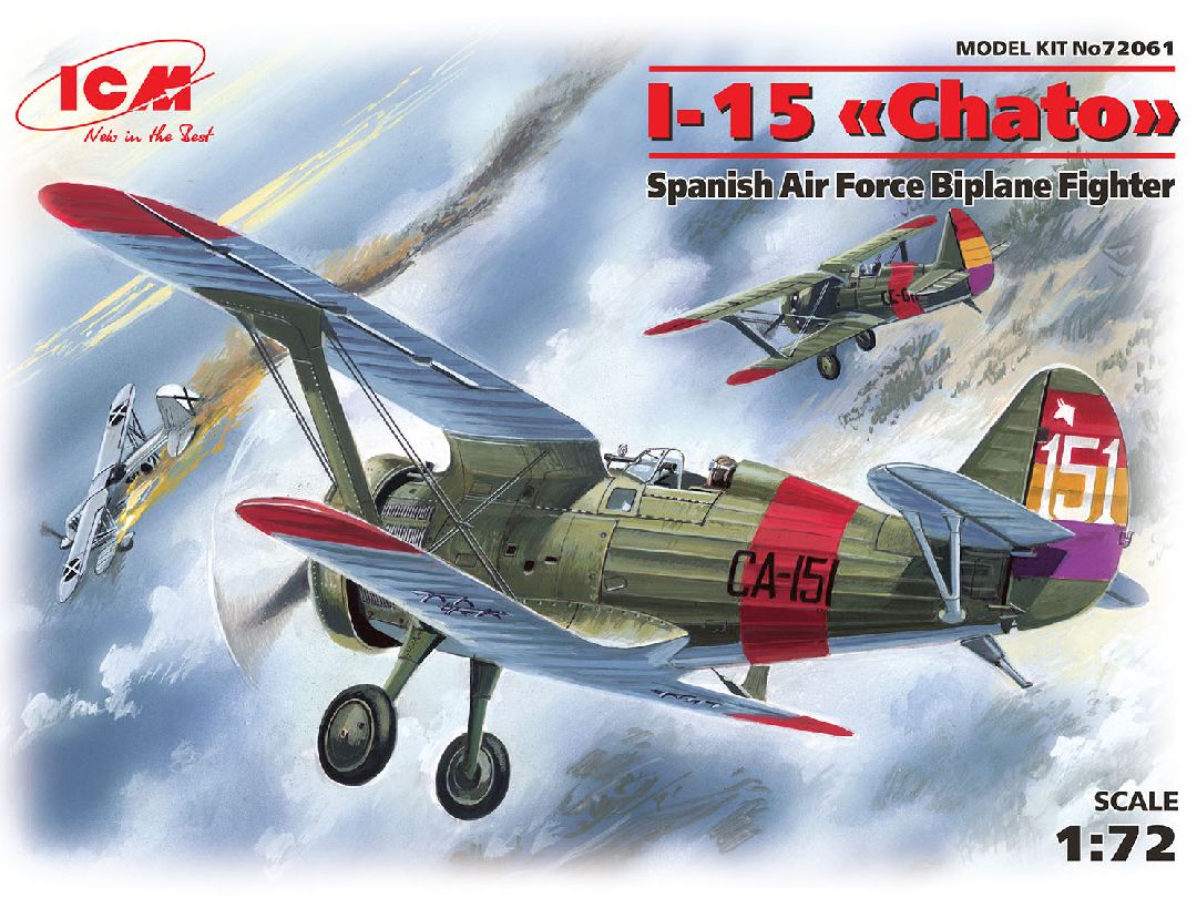 ICM 1/72 I-15, Soviet Biplane Fighter – image 1