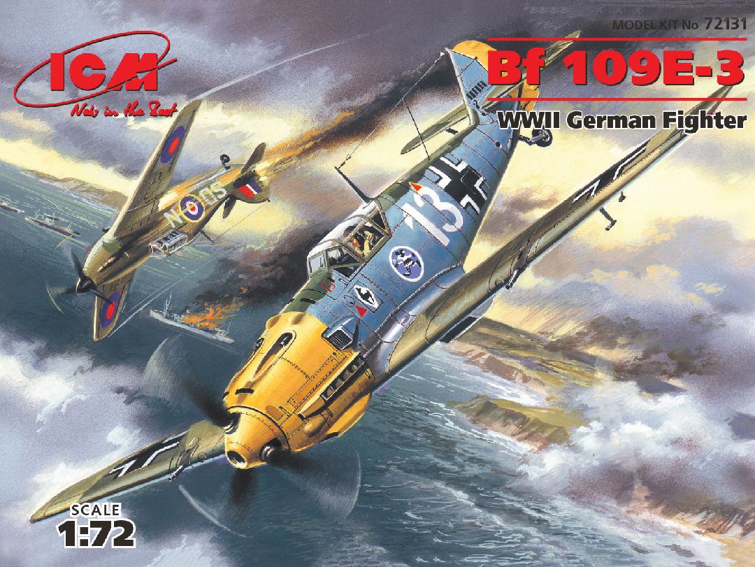 ICM 1/72 Messerschmitt Bf 109E-3, WWII German Fighter – image 1