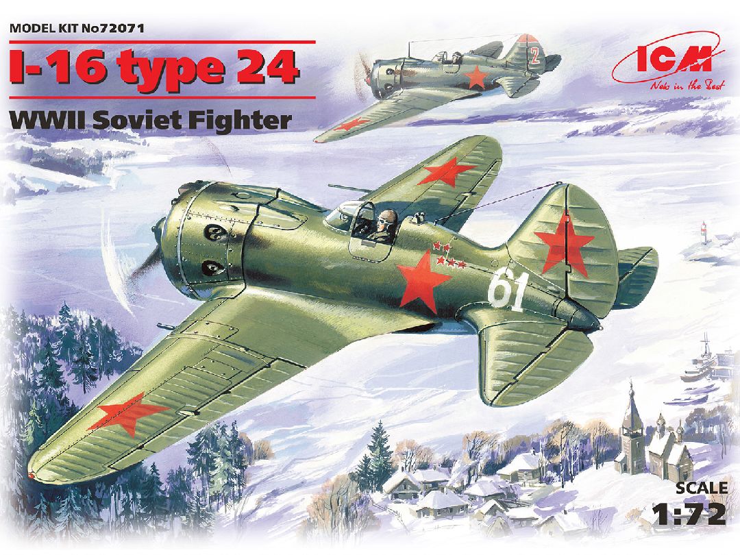 ICM 1/72 I-16 type 24, WWII Soviet Fighter – image 1