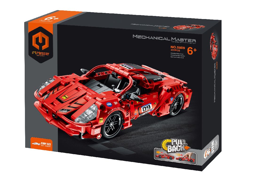 iM.Master Pull back - Super Car, Red - 437 pcs – image 1