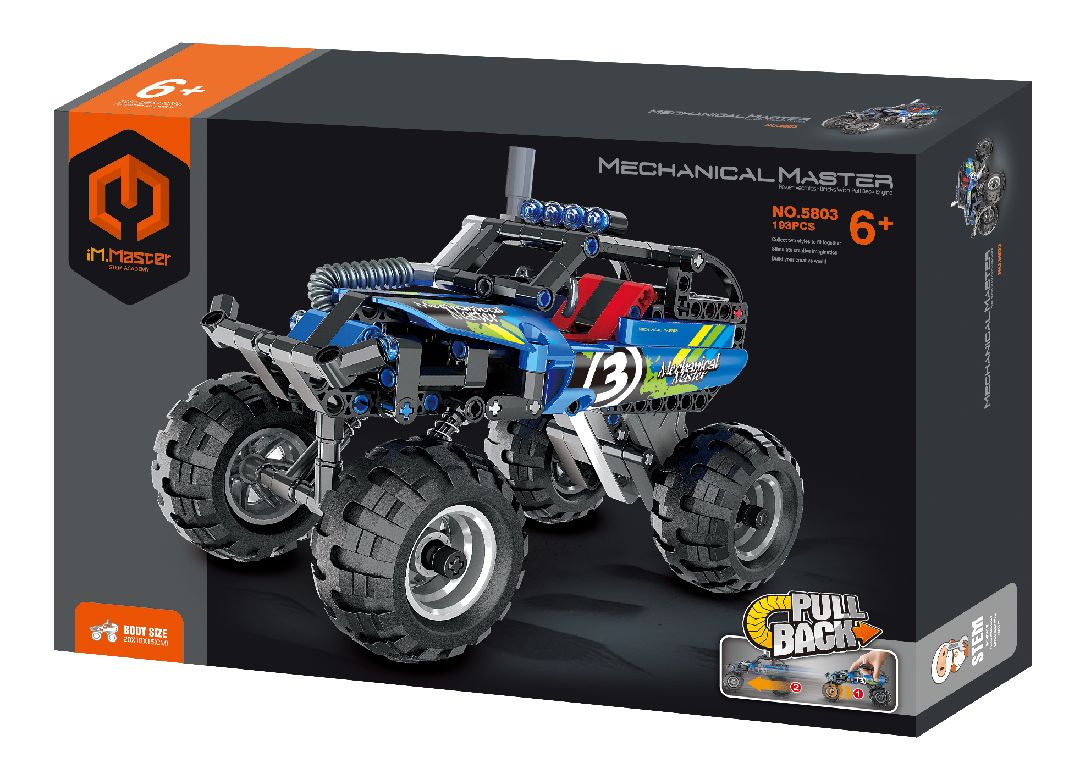 iM.Master Pull Back Off-Road Vehicle - Blue - 193 pcs – image 1