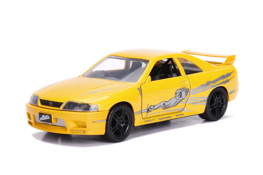 Jada 1/32 "Fast & Furious" 1995 Nissan Skyline GT-R (R33) Yellow – image 1