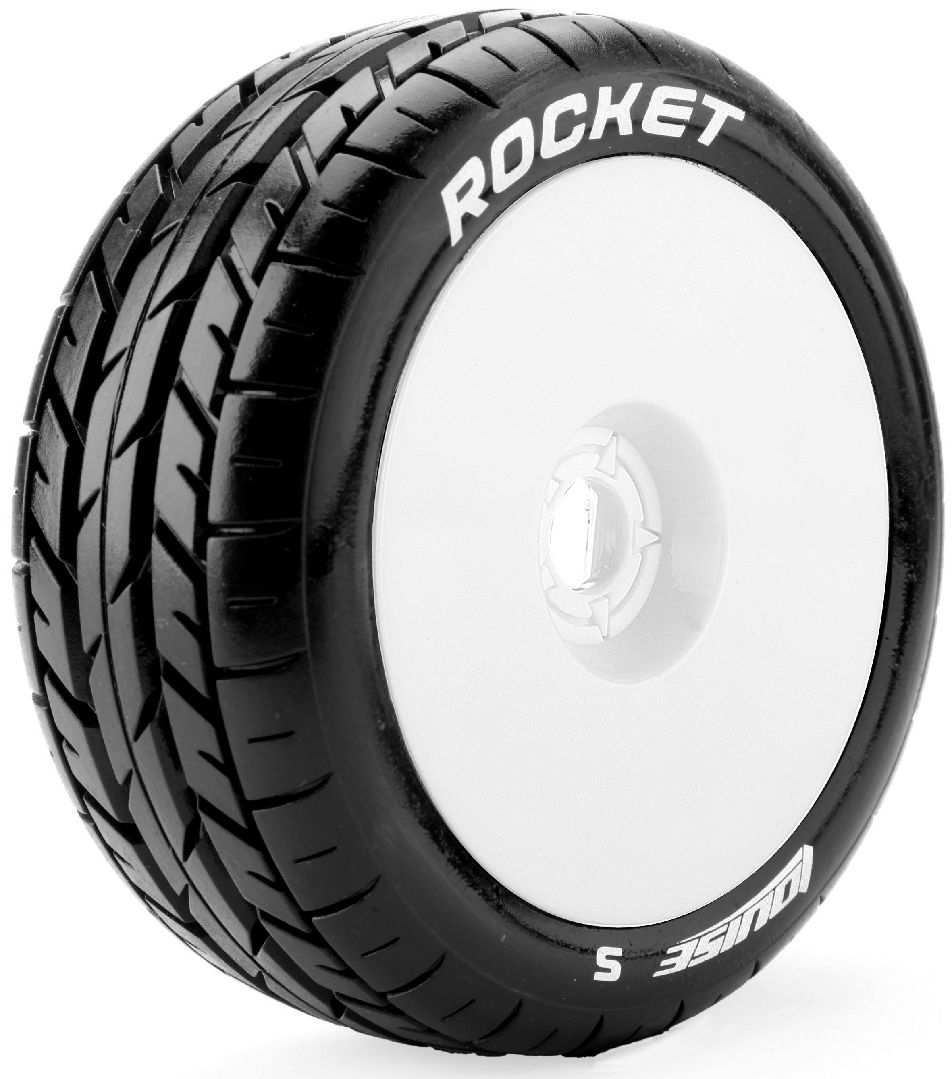 Louise R/C B-Rocket 1/8 Buggy on White Wheels (front/rear) (2) – image 1