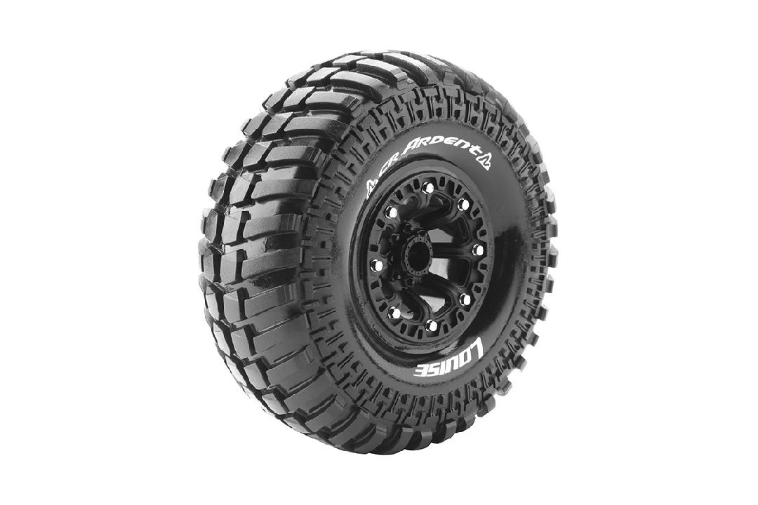 Louise R/C CR-Ardent 2.2"-12mm Hex on Black Wheels 5.8" OD (2) – image 1