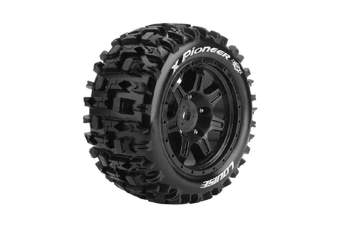Louise R/C X-Pioneer 4.3" Black Wheels (For X-Maxx)(2) – image 1
