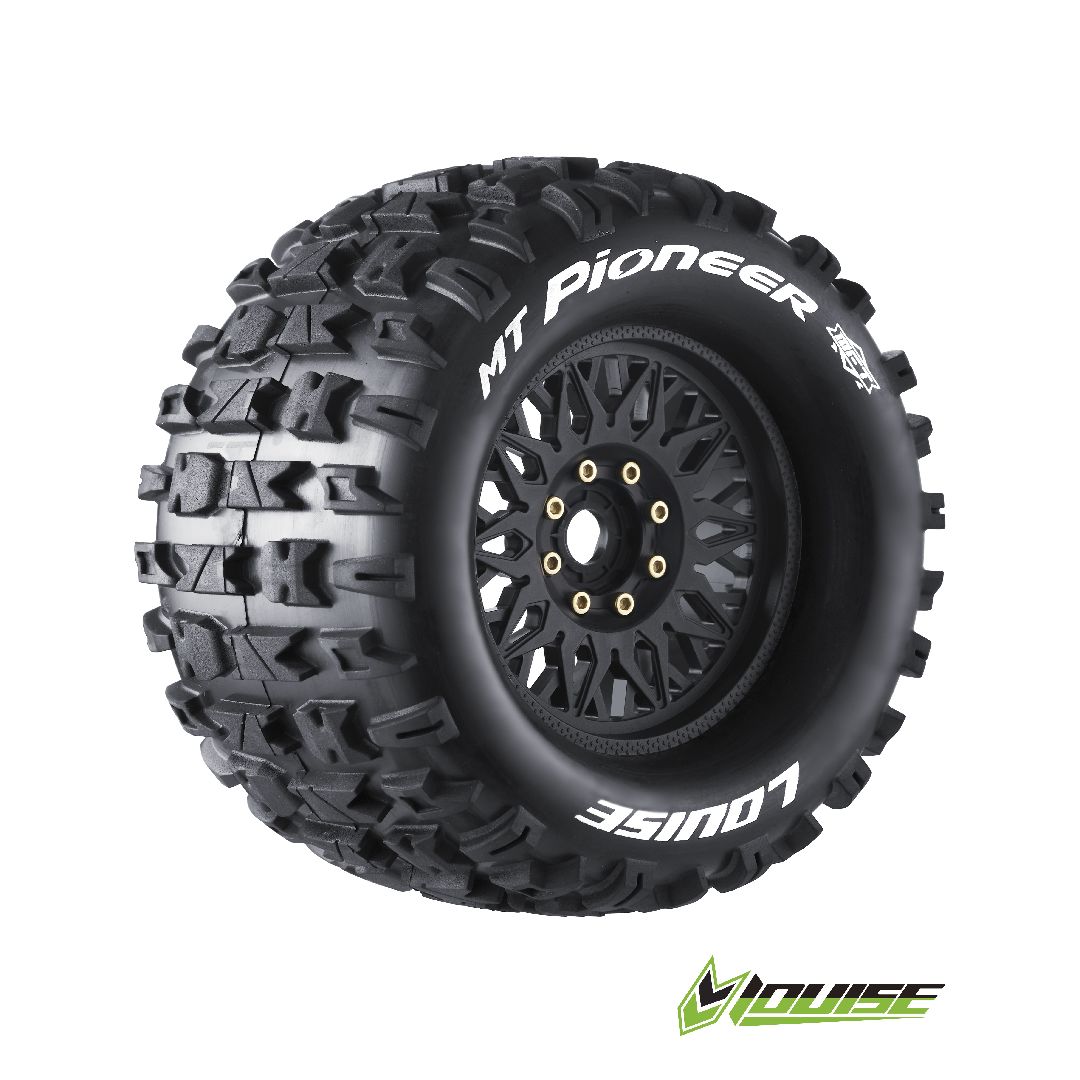Louise R/C MT-Pioneer 3.8" Removable Hex Black Whls 6.7" OD(2) – image 1