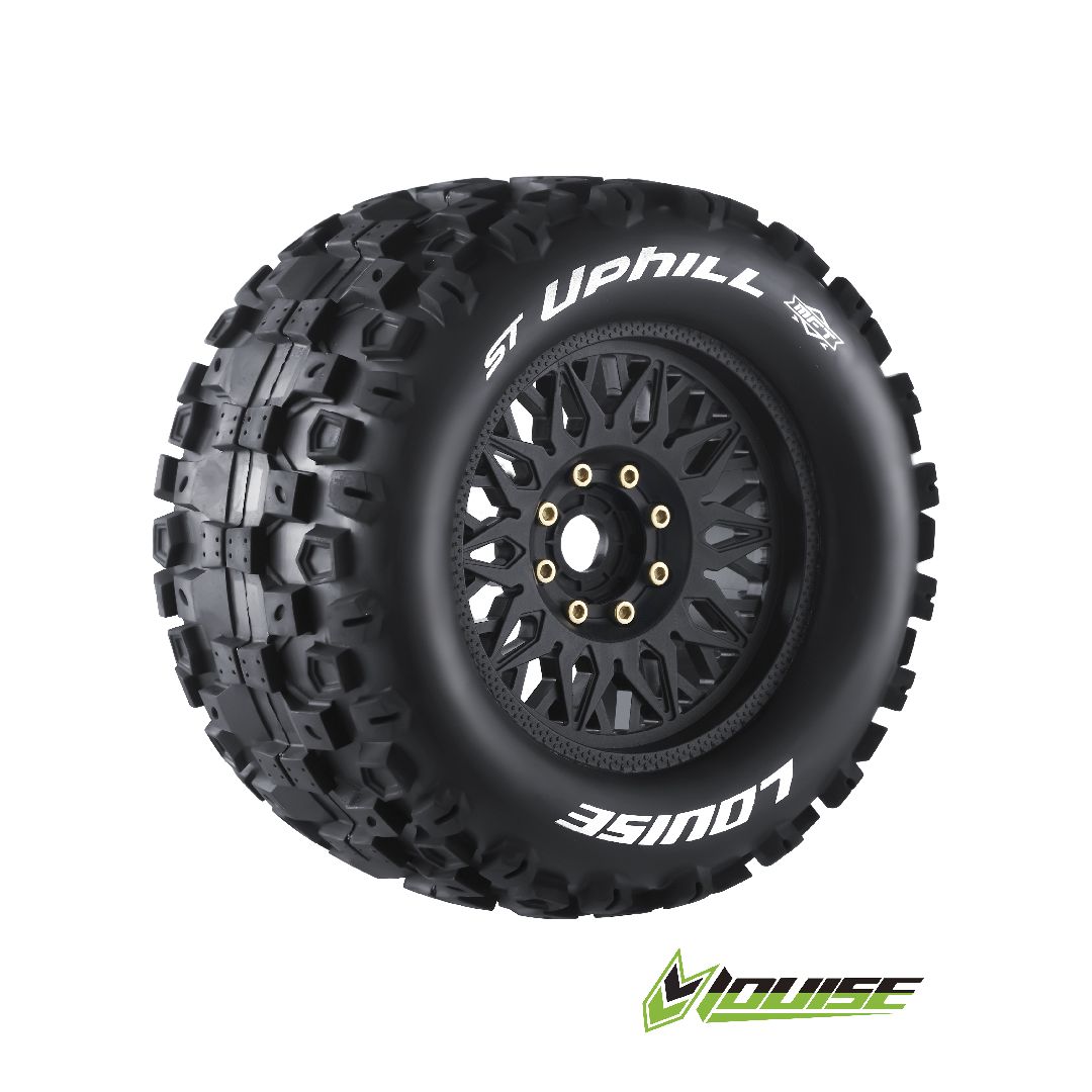 Louise R/C ST-Uphill 3.8" Removable Hex Black Whls 6.4" OD(2) – image 1