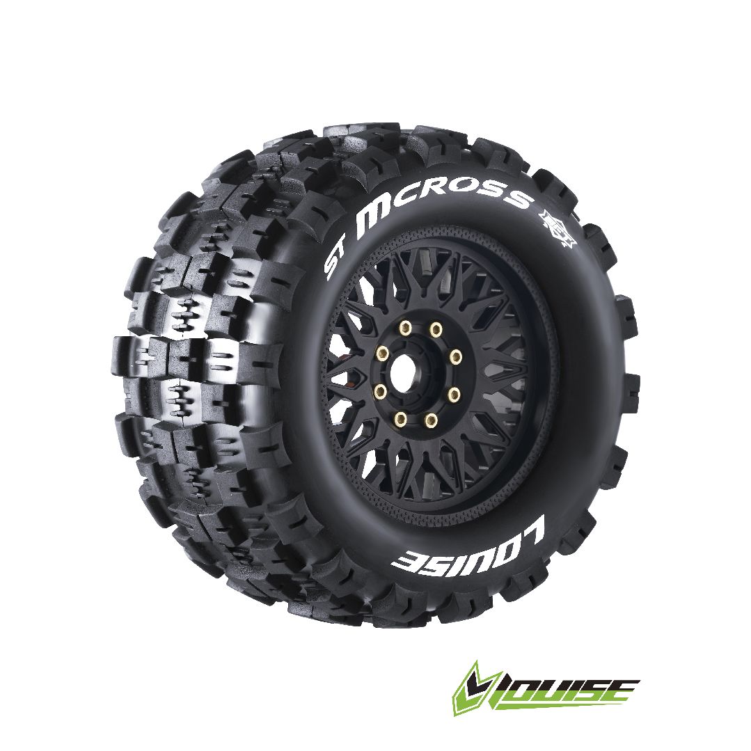 Louise R/C ST-Mcross 3.8" Removable Hex Black Whls 6.3" OD(2) – image 1