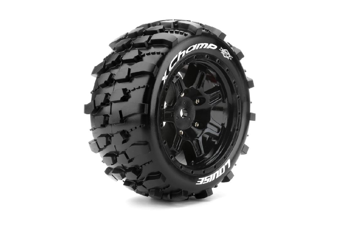 Louise R/C X-Champ 4.3"on Black Wheels (For X-Maxx)(2) – image 1