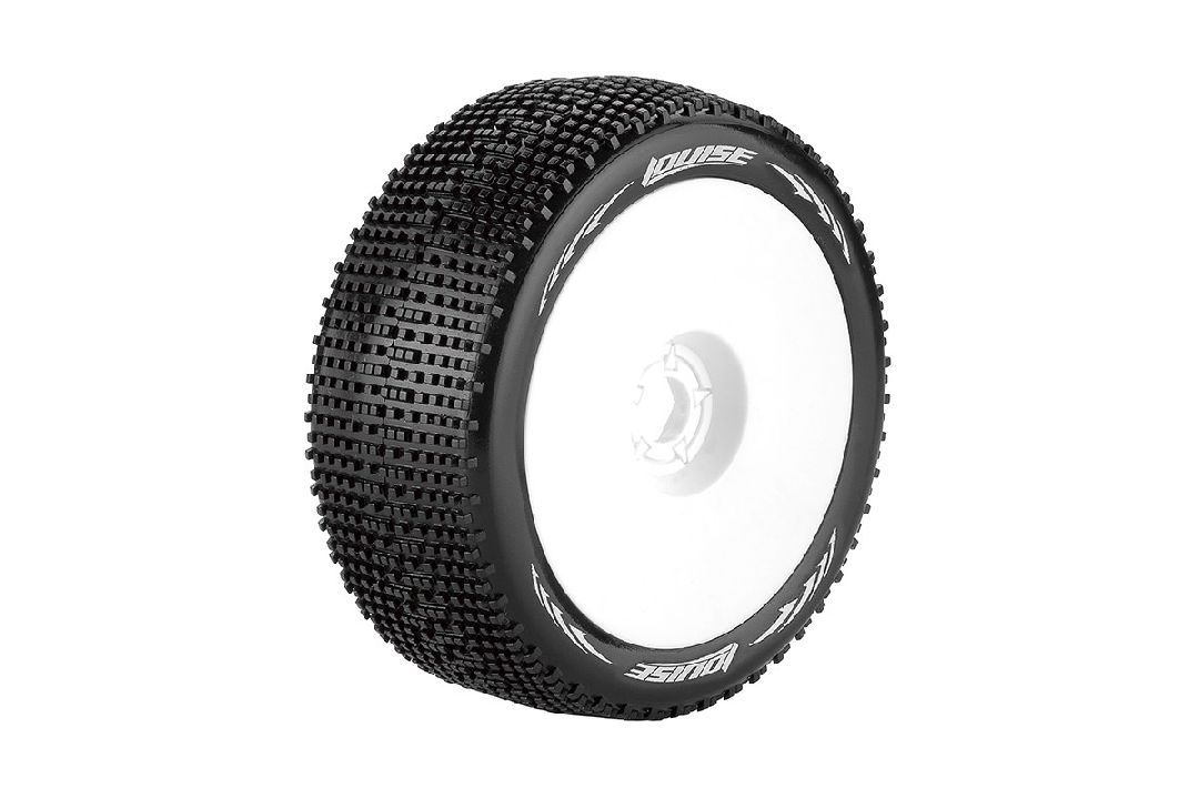 Louise R/C B-Groove 1/8 Buggy on White Wheels (2) – image 1