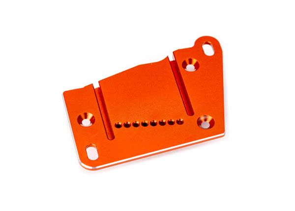 Traxxas Motor mount cap, 6061-T6 aluminum (orange-anodized) – image 1