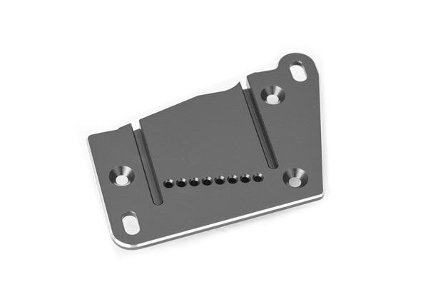 Traxxas Motor mount cap, 6061-T6 aluminum (gray-anodized) – image 1