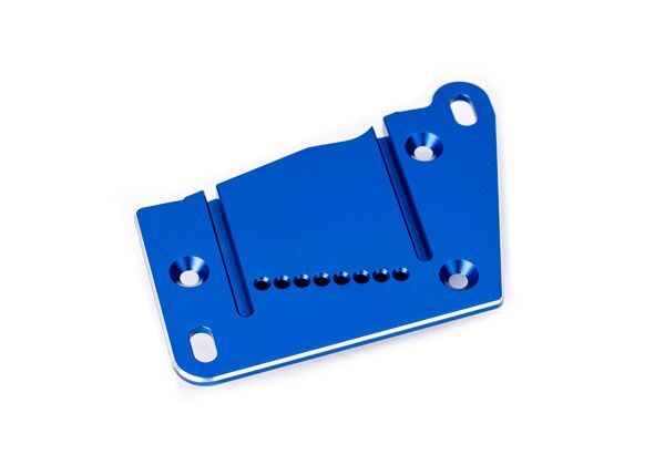 Traxxas Motor mount cap, 6061-T6 aluminum (blue-anodized) – image 1