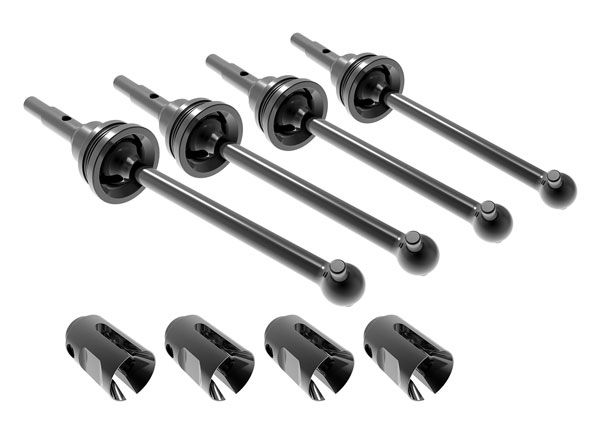 Traxxas Driveshafts, steel constant-velocity, front or rear (4) – image 1