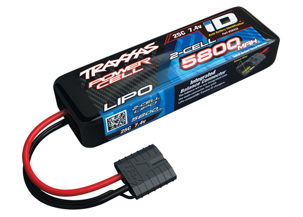 Traxxas 5800mAh 2S 7.4V 25C LiPo iD Connector Soft Case – image 1