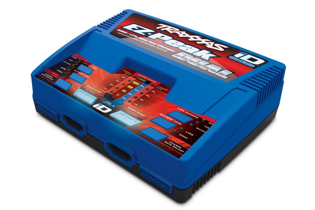 Traxxas Charger, EZ-Peak Dual, 100W, NiMH/LiPo with iD Auto – image 1
