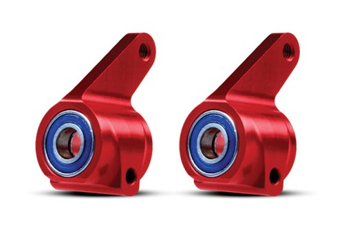 Traxxas Aluminum Steering Blocks w/Ball Bearings (Red) (2) – image 1