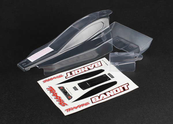 Traxxas Body, Bandit (front & rear) (clear, requires painting)/ – image 1