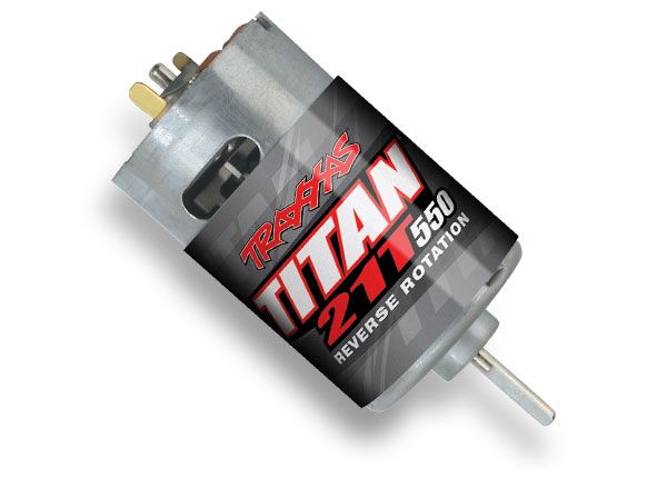 Traxxas Motor, Titan 550, reverse rotation (21-turns/ 14 volts) – image 1