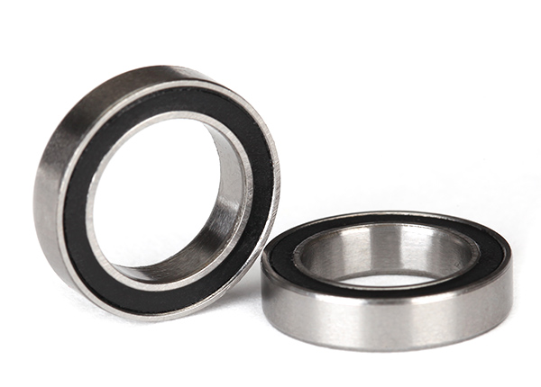 Traxxas Ball Bearings, Black Rubber Sealed (12x18x4mm) (2) – image 1