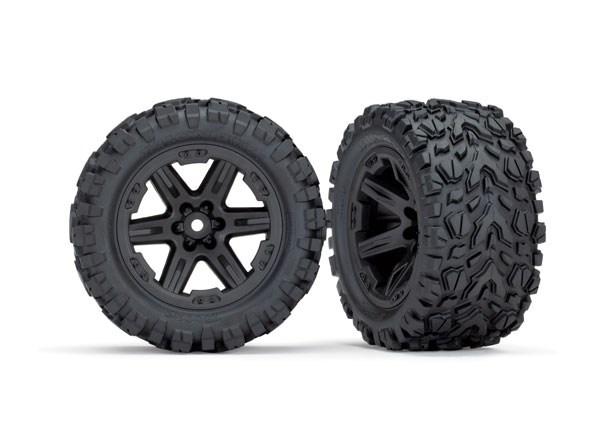 Traxxas 2.8" 2wd Rear RXT Black Wheels / Talon Extreme Tires – image 1