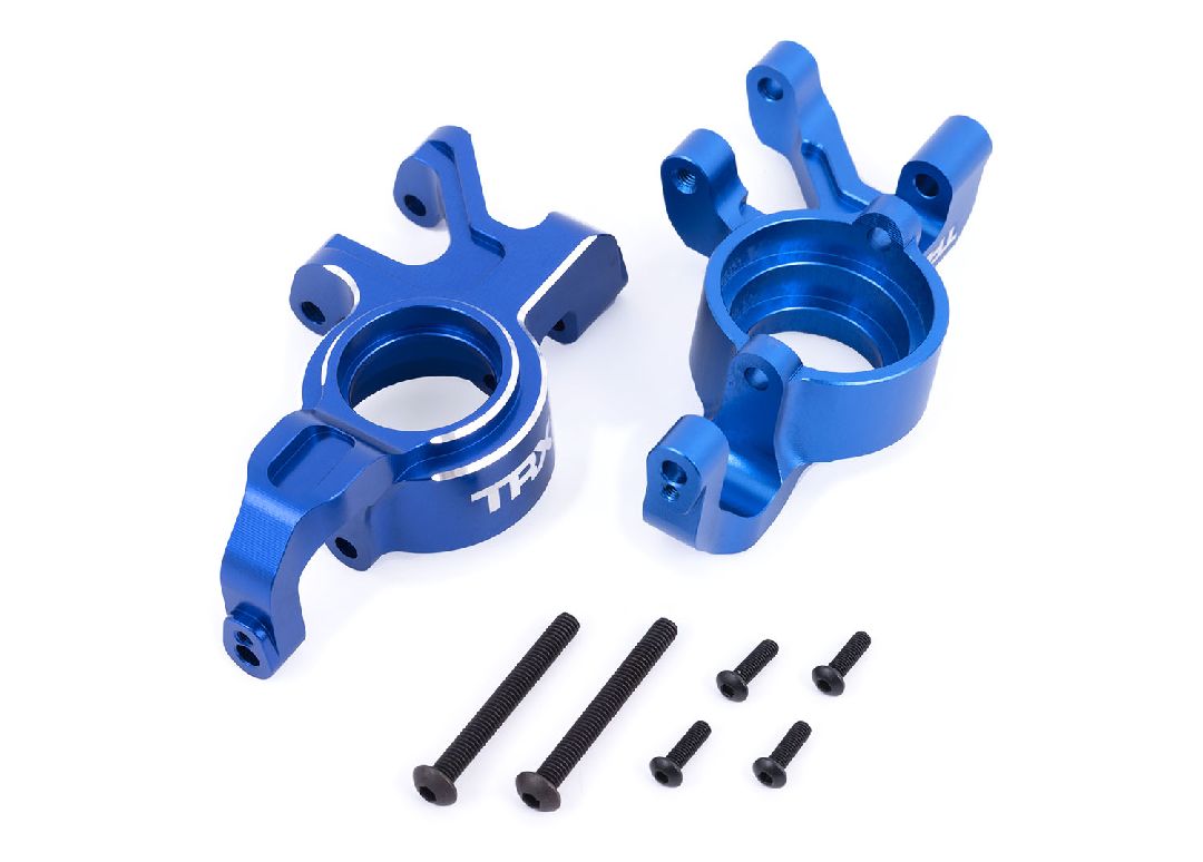 Traxxas Steering Blocks 6061-T6 Aluminum (Blue) Left & Right – image 1