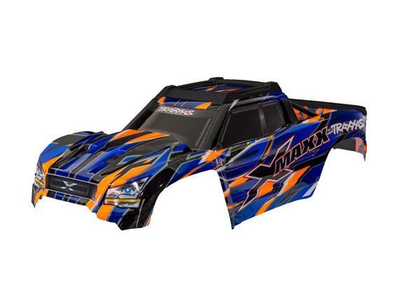 Traxxas Body, X-Maxx, orange (painted, decals applied) – image 1