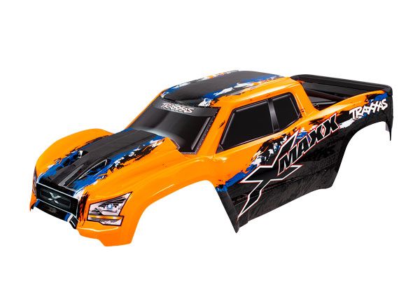Traxxas Body, X-Maxx, orange (painted, decals applied) (assemble – image 1