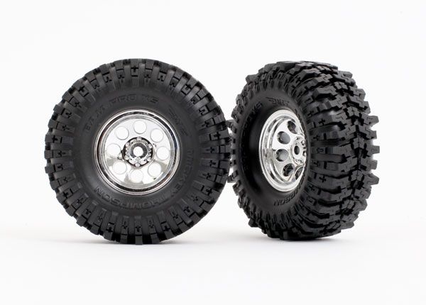 Traxxas Premounts (Chr 1.0" Wheels, MT Baja Pro XS 2.4x1.0") (2) – image 1