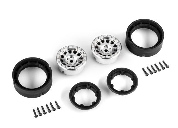 Traxxas Wheels, Method 105 1.0", (Satin Chrome) (2) – image 1