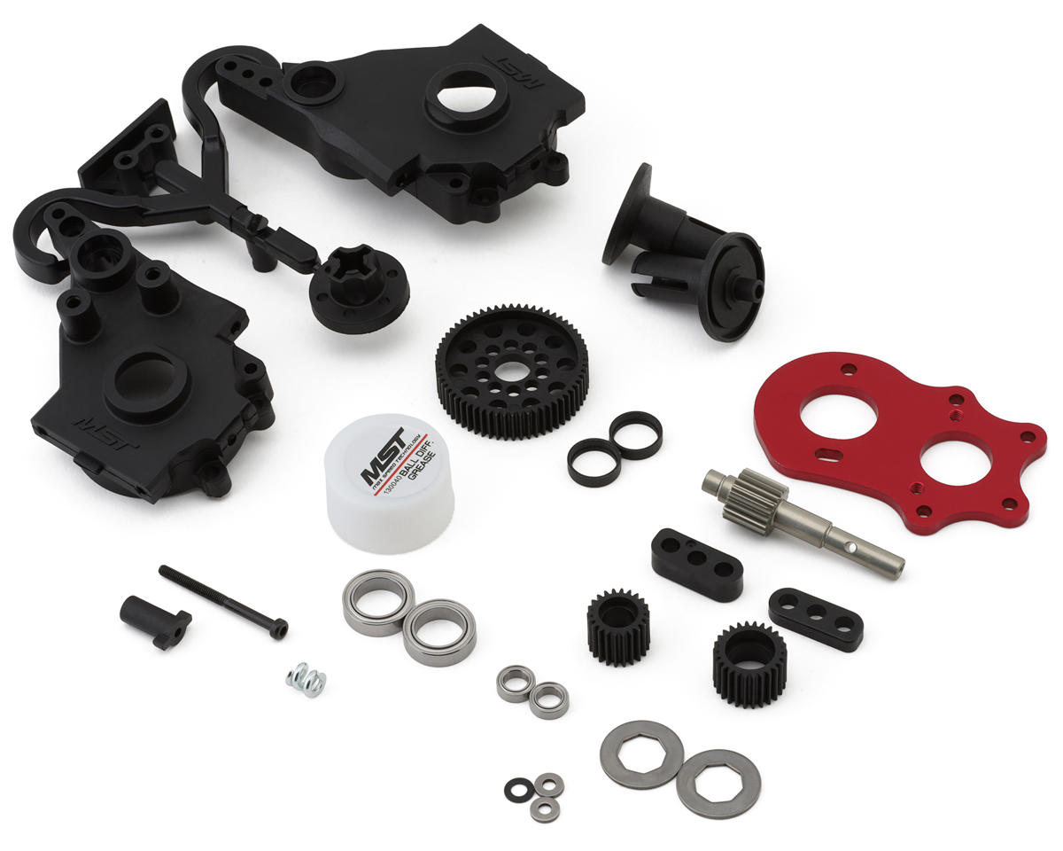 MST RMX 2.0/2.5 S Ball Differential Transmission & Gearbox Set (Red) – image 1